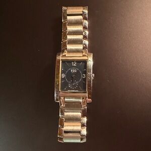 ESQ Silver and Blue Watch